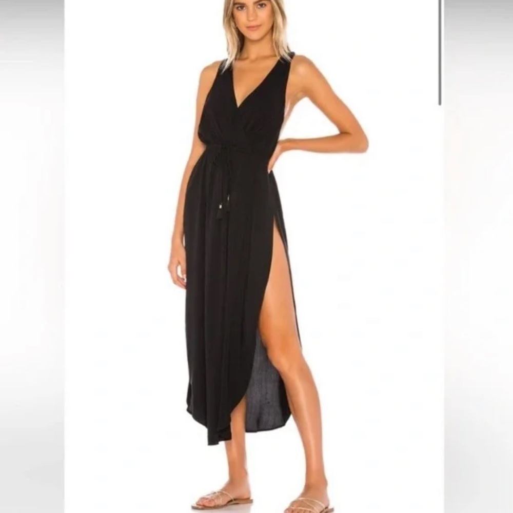 L*Space Kenzie Coverup Black Small Maxi Dress XS